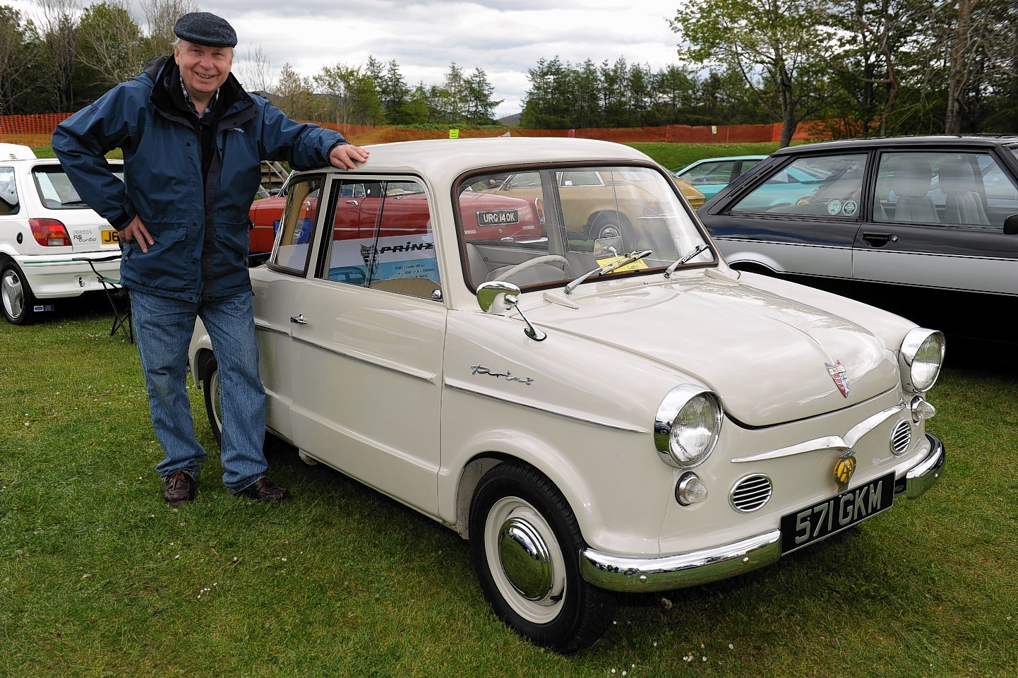  Roy Potts with his dad's The NSU Prince 2 - 1959.  Picture by Kenny Elrick