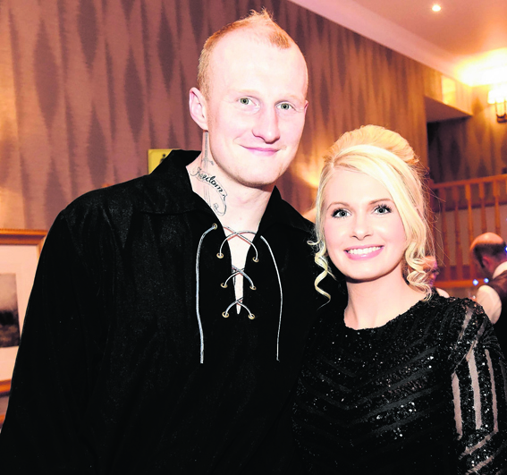 Inverness heavyweight boxer Gary Cornish and Lauren Oliver at the Kilt-imanjaro charity dinner
