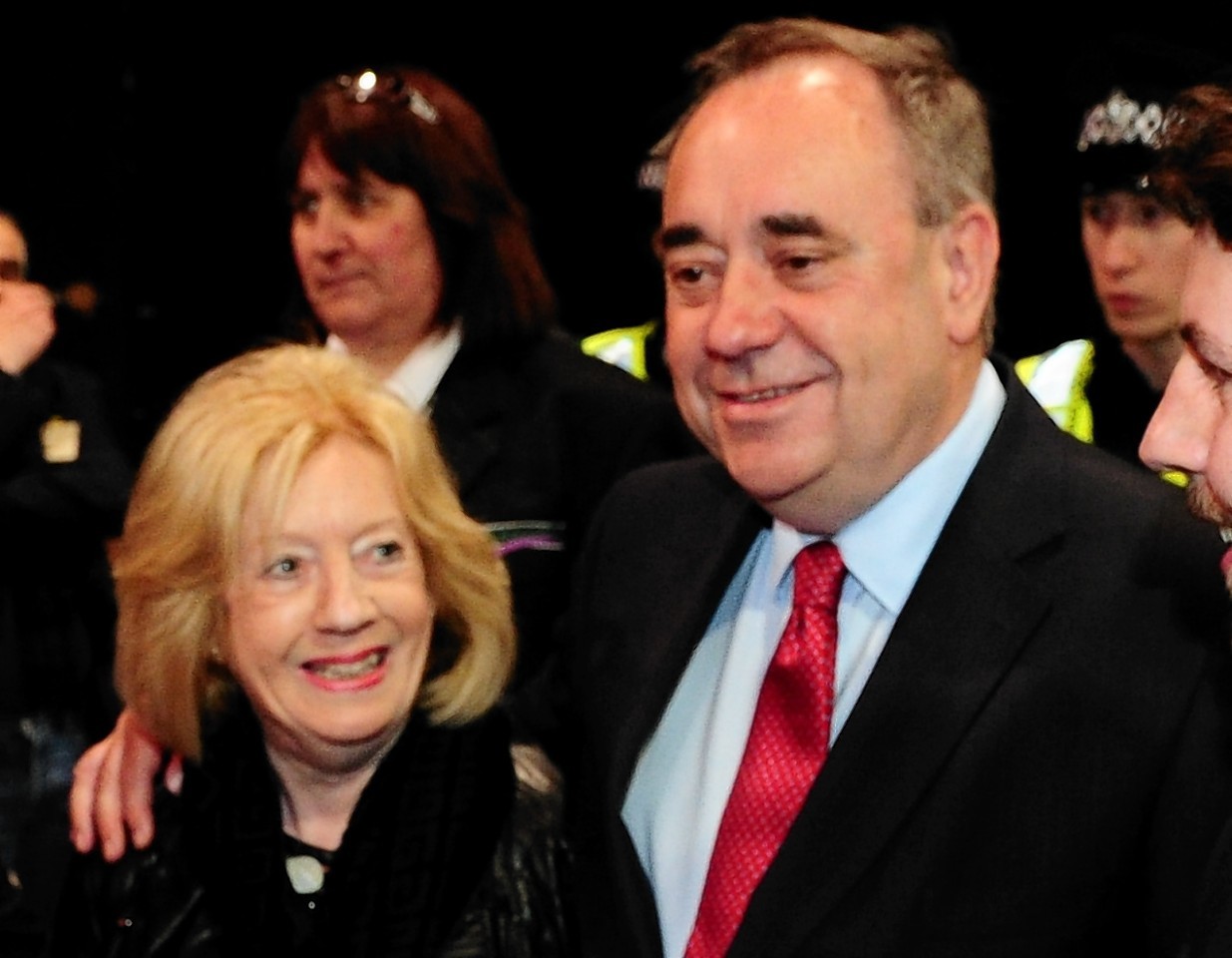 Alex Salmond arrives at the count