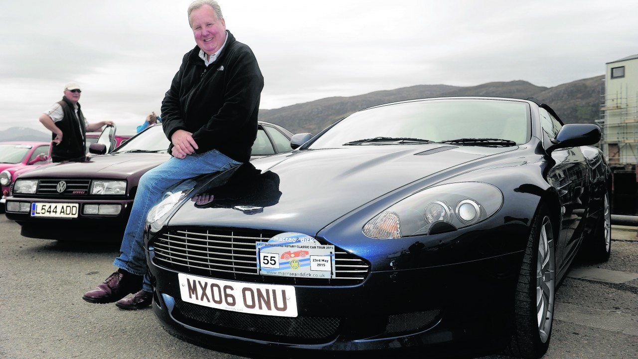 Kevin Stewart, Inverness, with his Aston Martin DB9