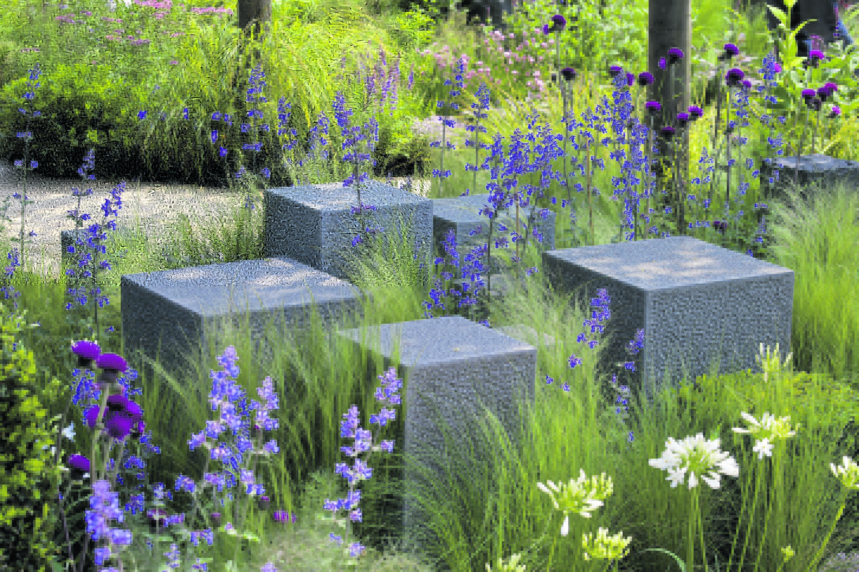 The Hope on the Horizon garden, sponsored by David Brownlow and designed by Matt Keightley, at the RHS Chelsea Flower Show 2014.