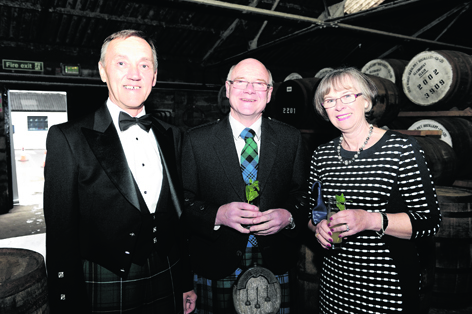 James Campbell, Abby Stephen and Isobel Stephen at the Touch of Tartan Dinner