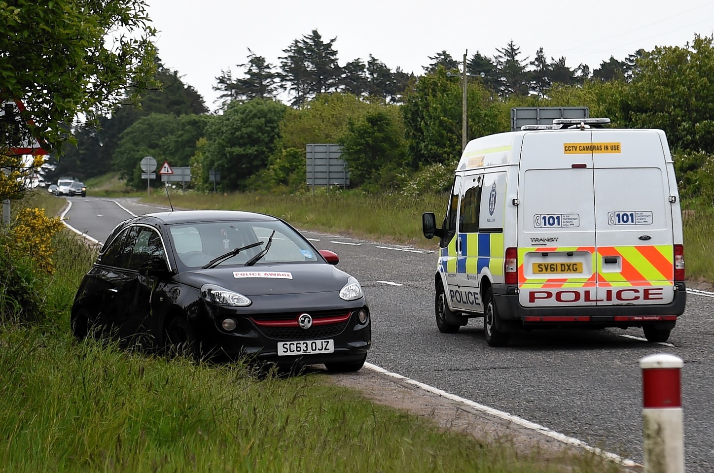 Emergency services were called to the A92 following the crash this morning.