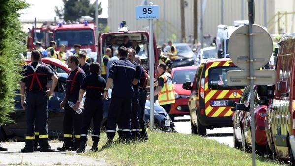 The scene of the terror attack in France