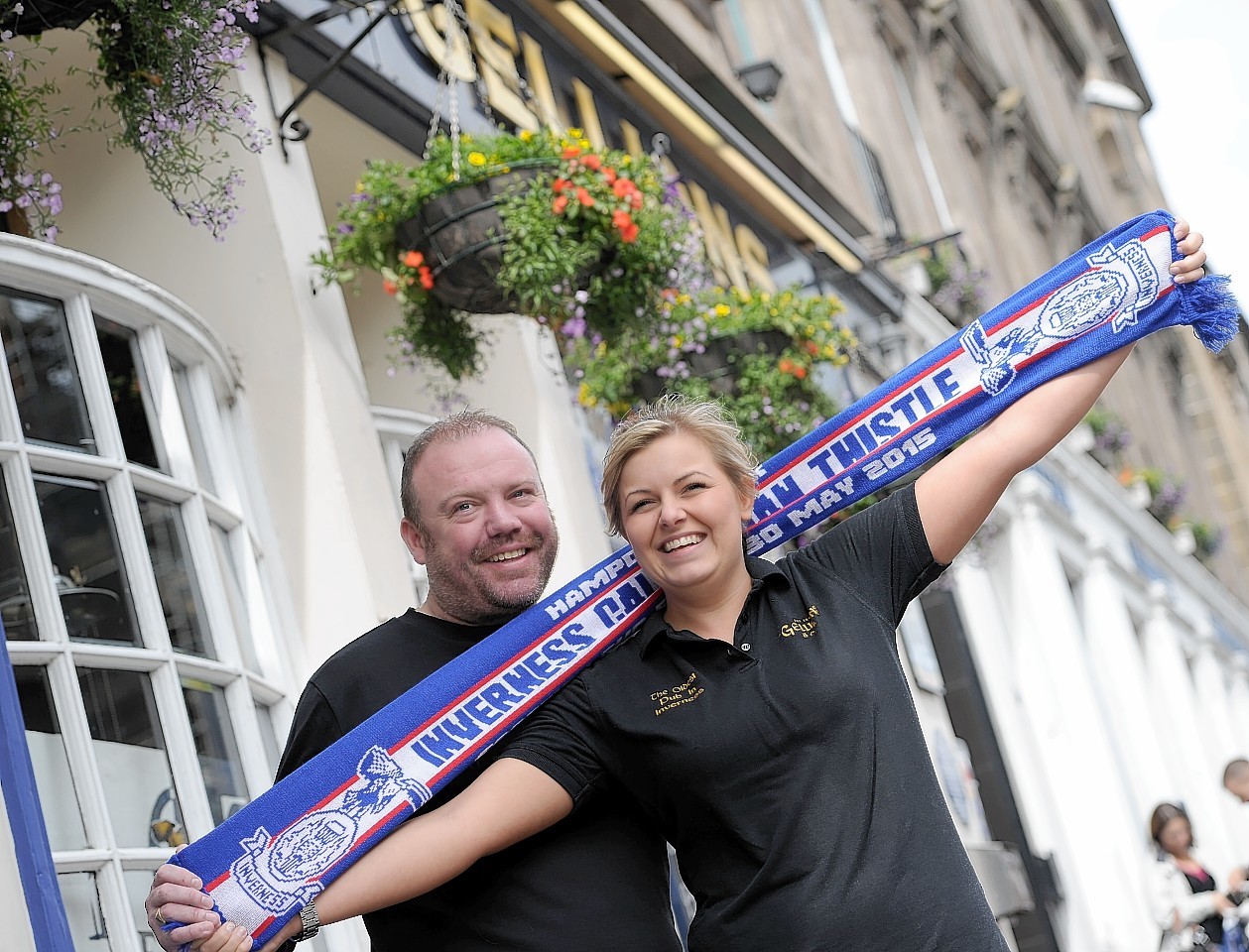 Licencee of the Gellions in Bridge Street, Inverness, Rory Munro with supervisor Kirstie Hardie 