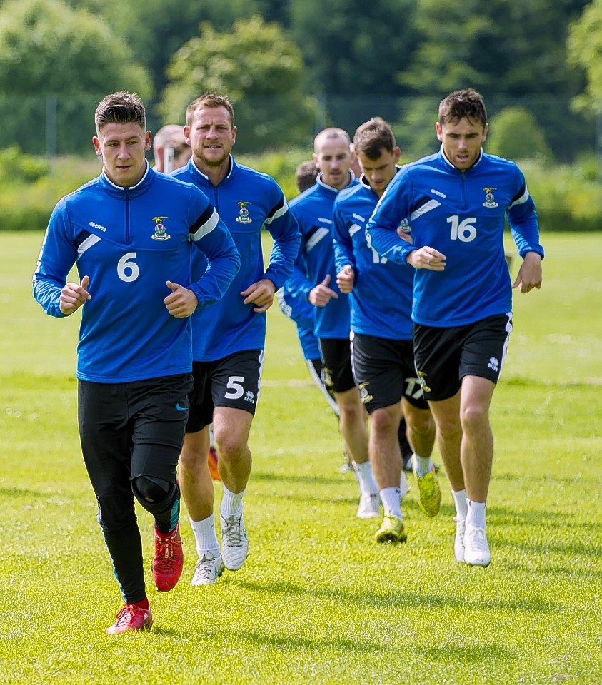 The Caley Jags squad in pre season training at Charleston Academy