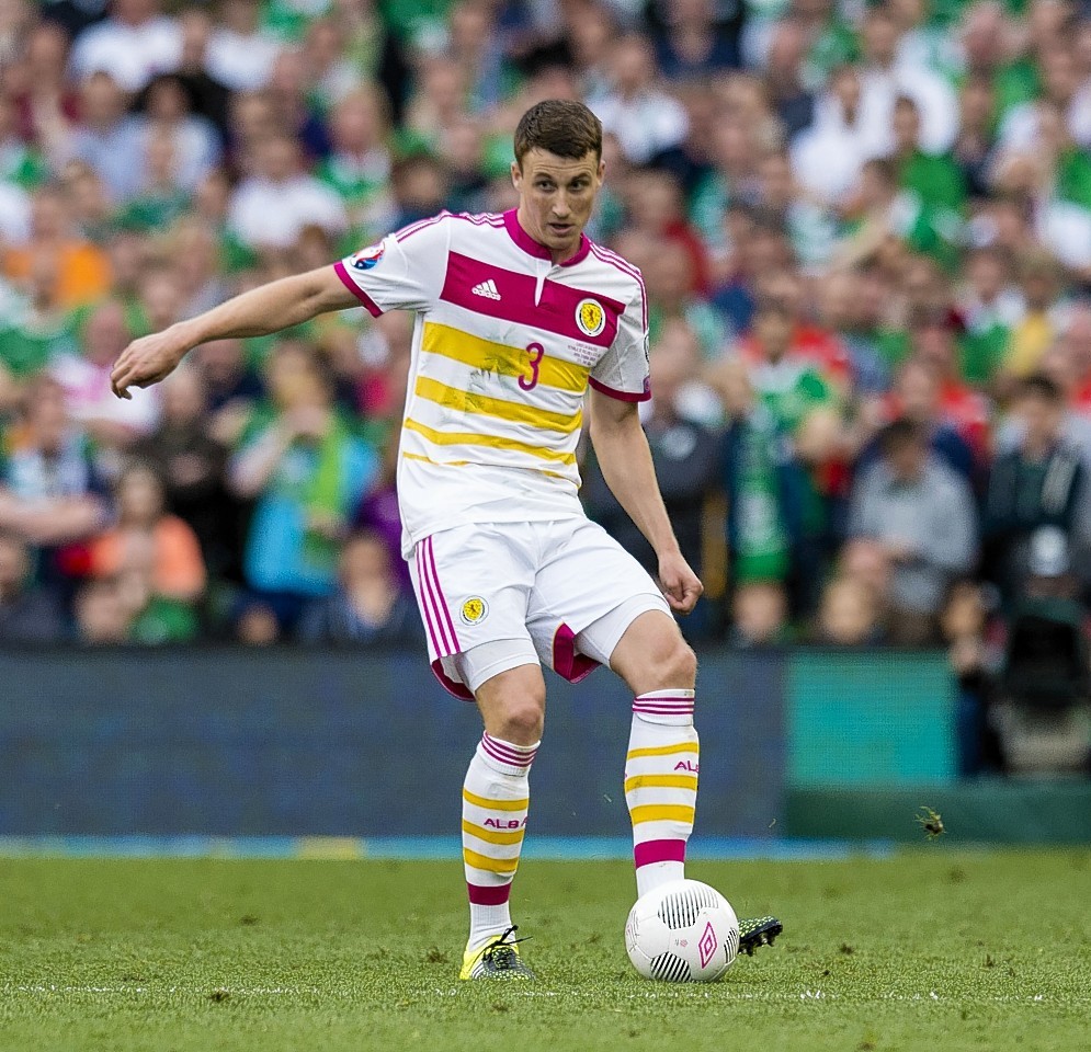 Craig Forsyth in action for Scotland