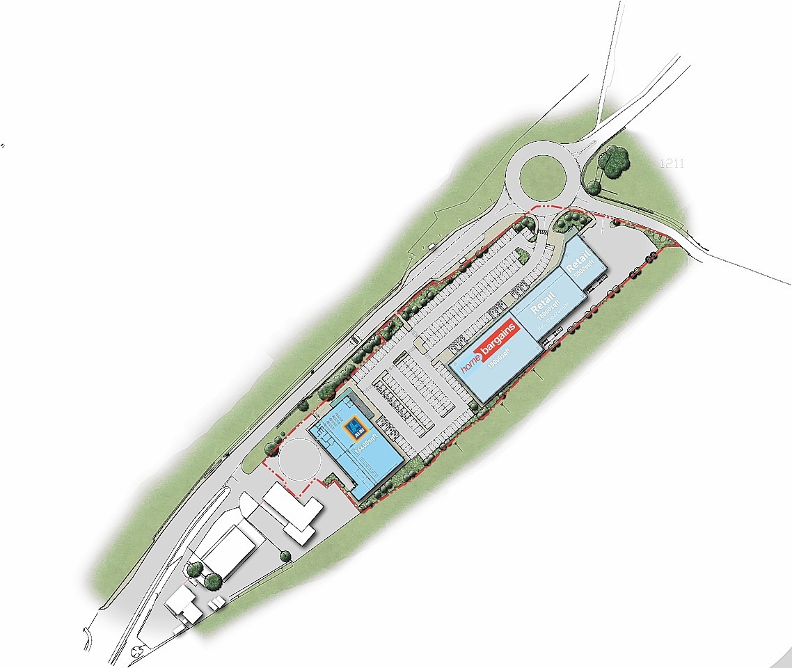 Plans of the development in Fort William where Marks and Spencer will be located