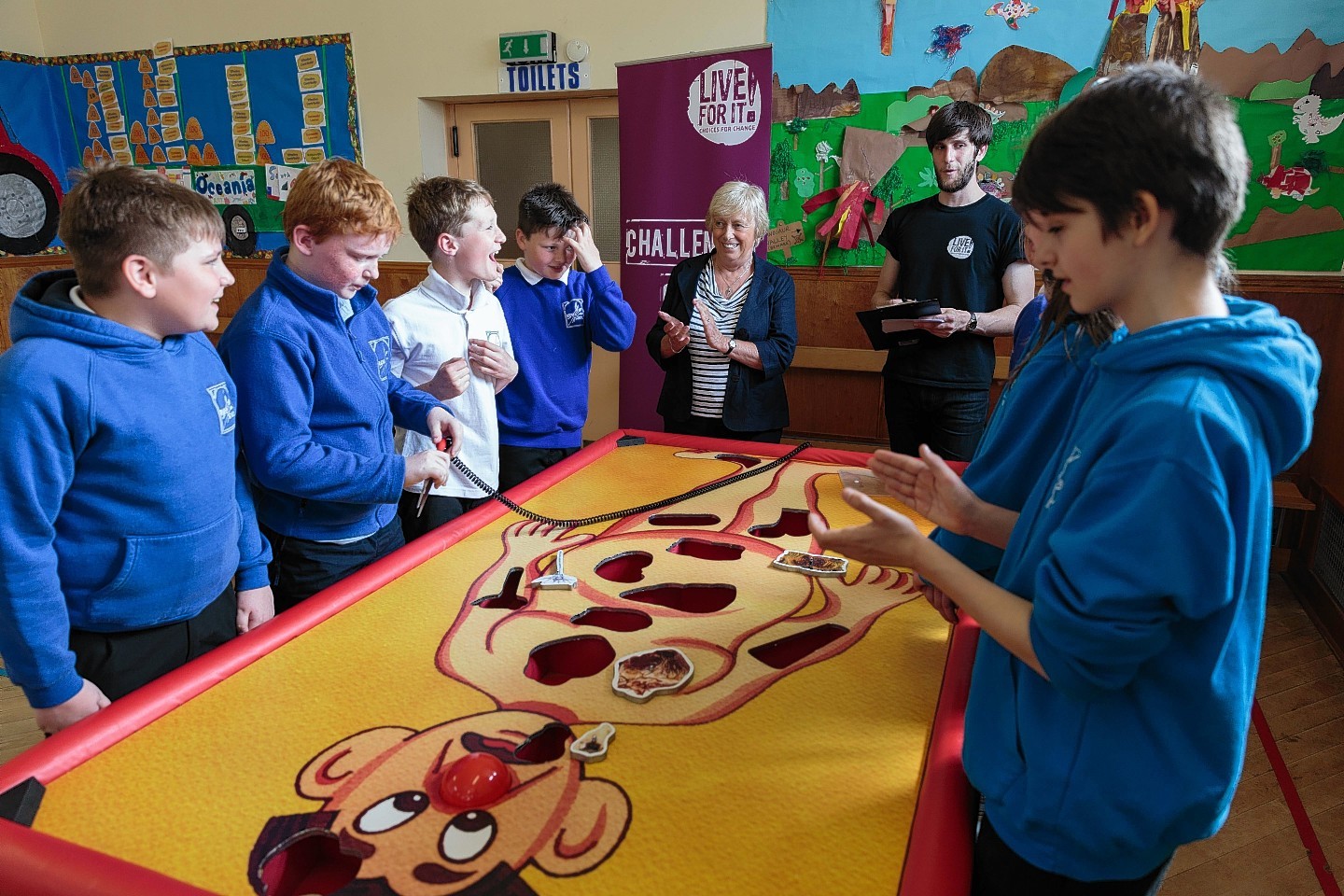 Nanette Milne MSP meets pupils at Rathen Primary School as they demonstrate what they have learned through Live For It!