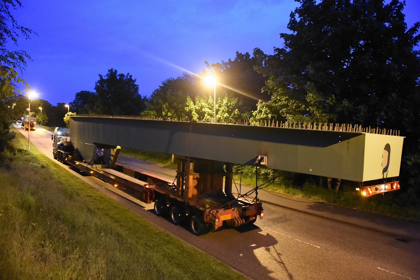 Arrival of the huge steel beams for the Third Don Crossing. Picture by Kenny Elrick 