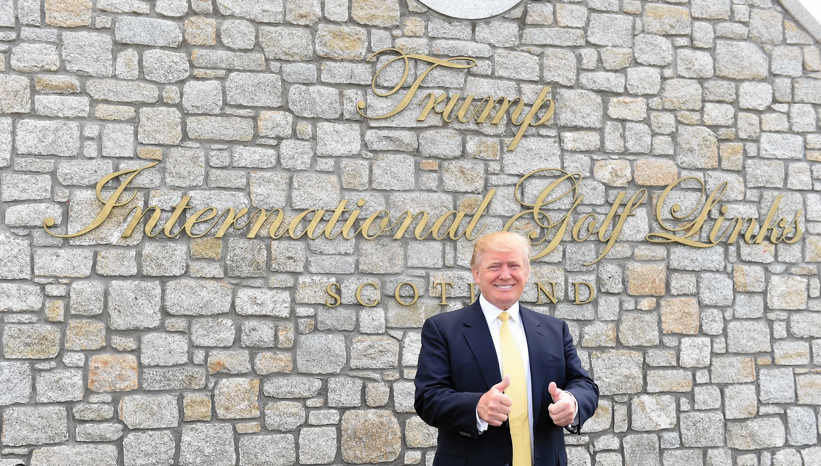 Donald Trump at the opening of the clubhouse