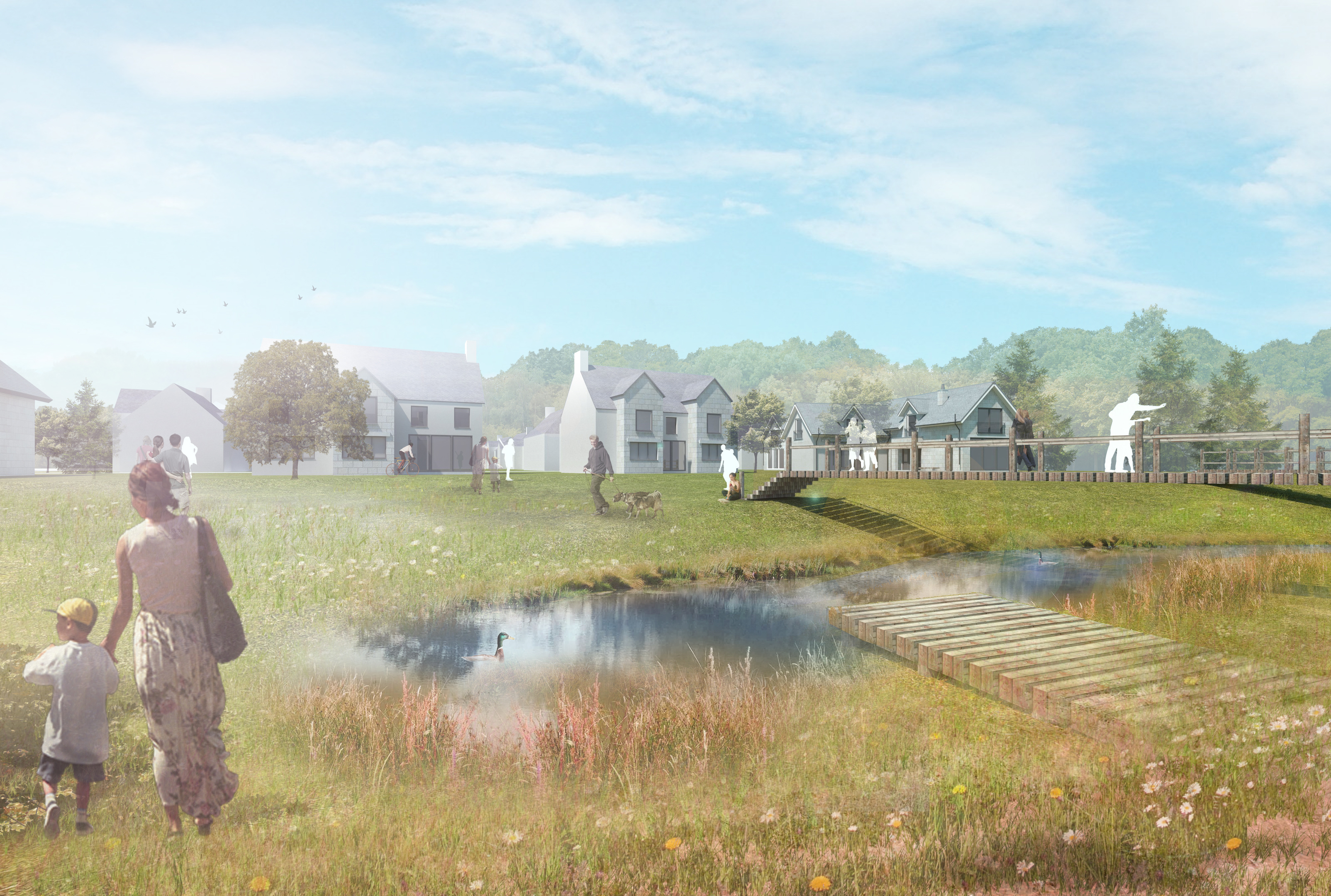New images of the plans for 1,500-home Kincluny Village development in Drumoak.