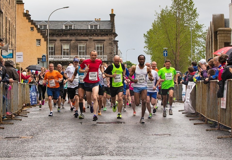Hundreds of runners turned out for the Elgin Marafun
