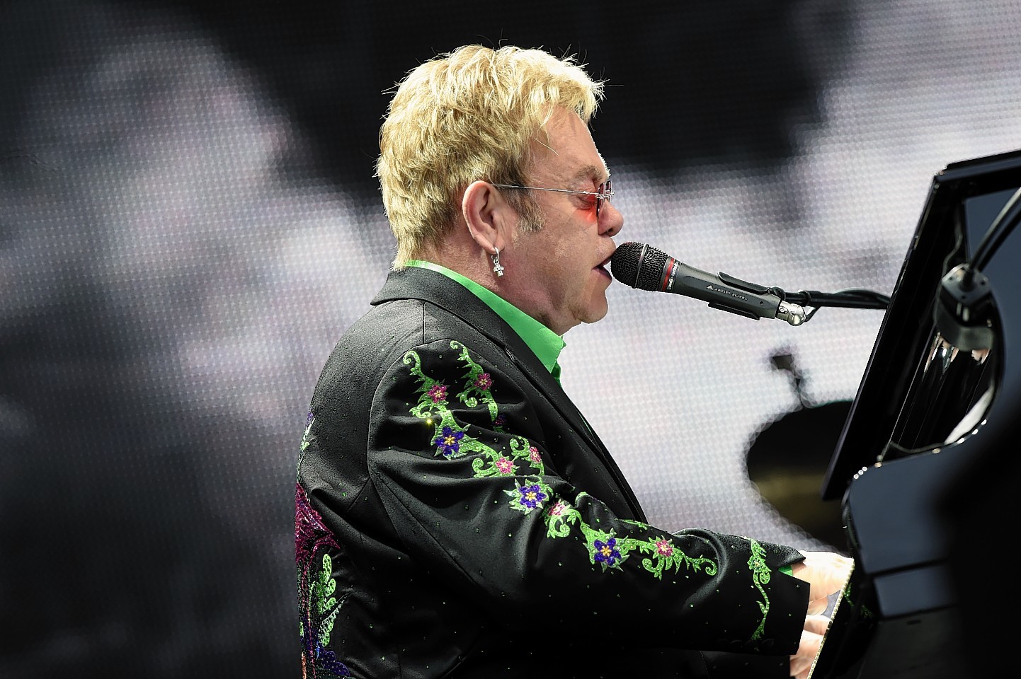 Elton John performing at an open air concert at AECC. Picture by KEVIN EMSLIE