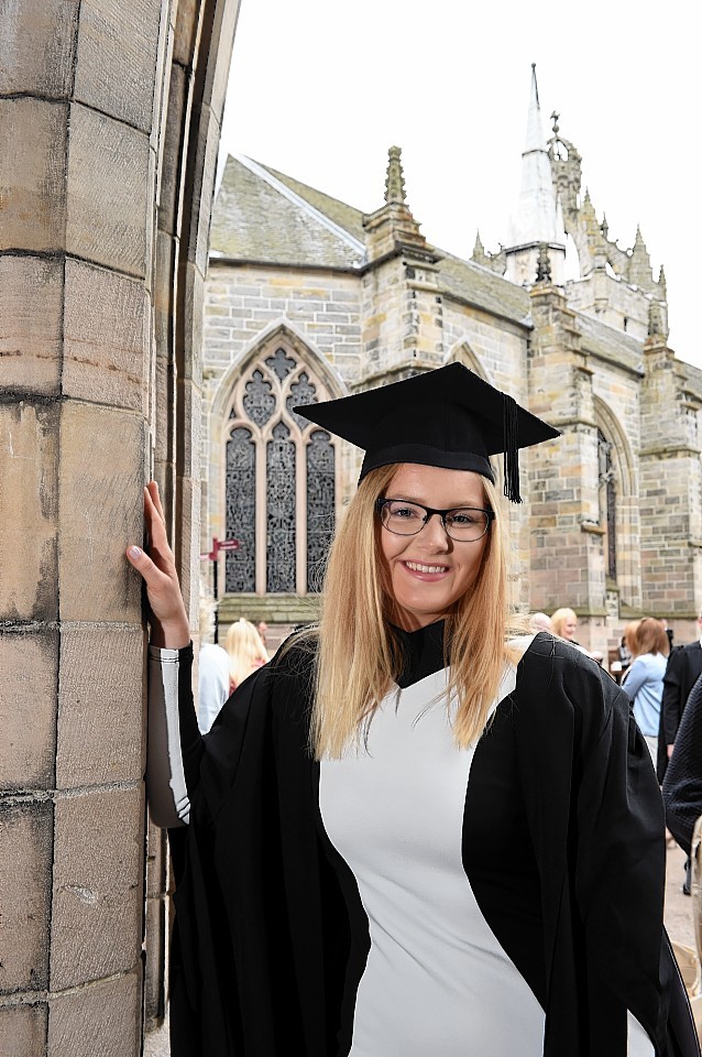 Gabriele Gumbutaite graduating at Aberdeen University