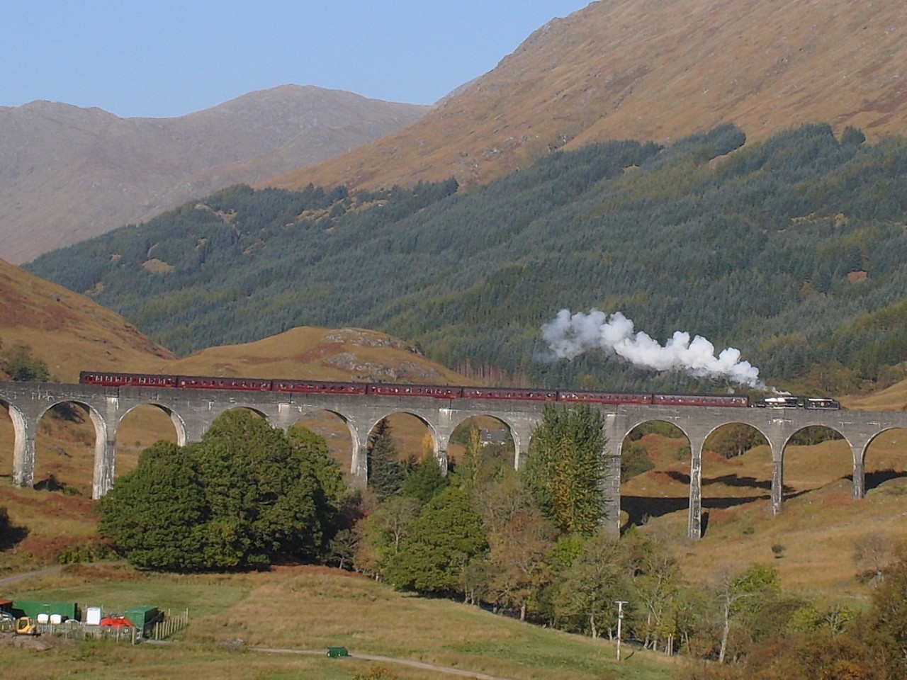 The Glenfinnan Viaduct, made famous in the Harry Potter films, is part of the West Highland Line