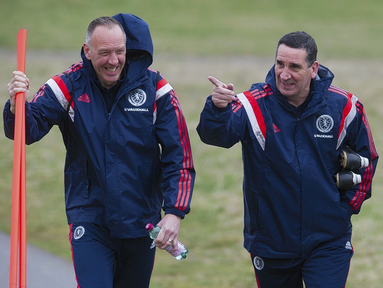 While coaching with Motherwell Marshall also helped out with the Scotland under-19 team