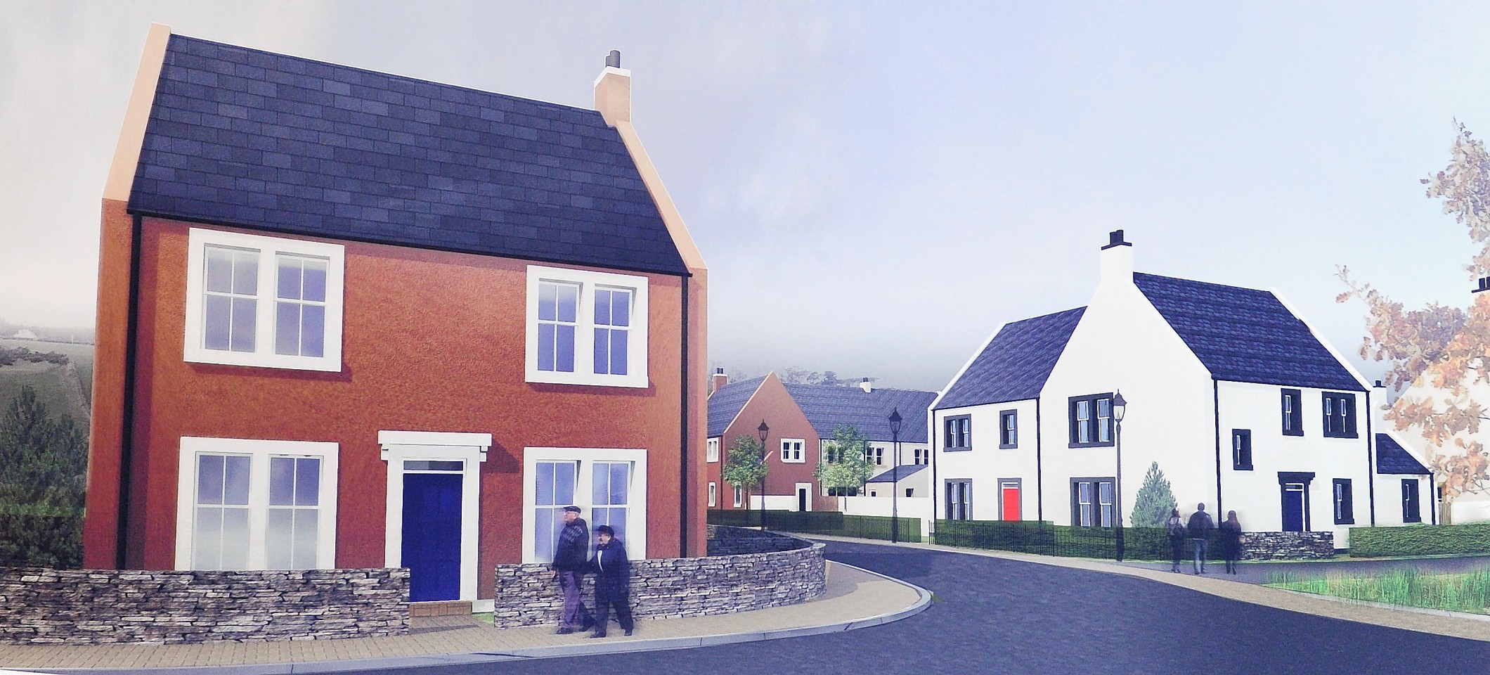 Artists impressions of the houses planned for Rosemarkie