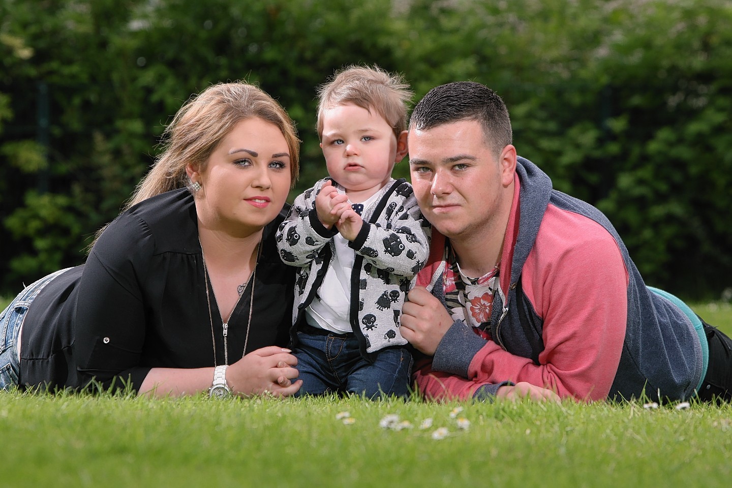 Natalie Dyce and Andrew Munro with their 15-month old son Kiylan. Picture by Andrew Smith