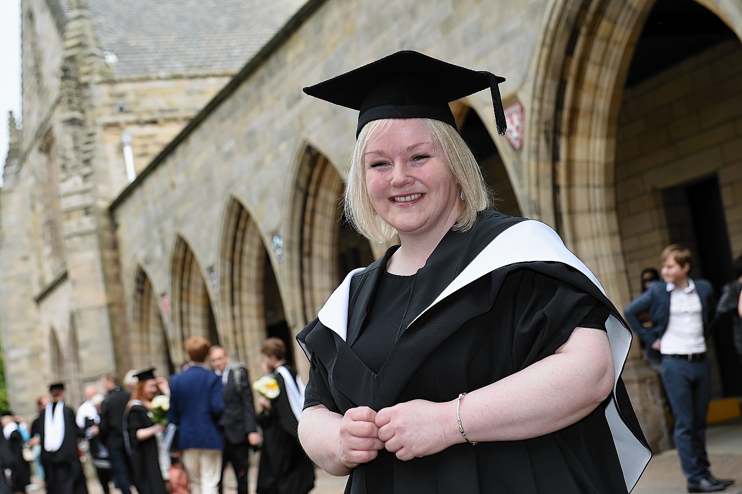 Louise Thornton graduating at Elphinstone Hall. Picture by Kenny Elrick