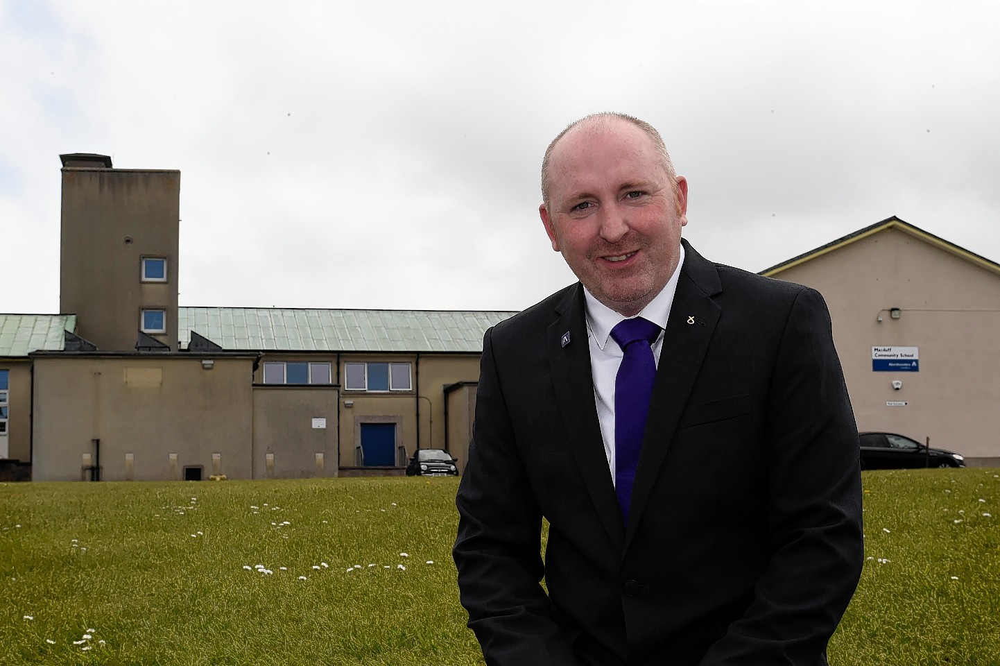 Councillor Hamish Partridge at the primary school