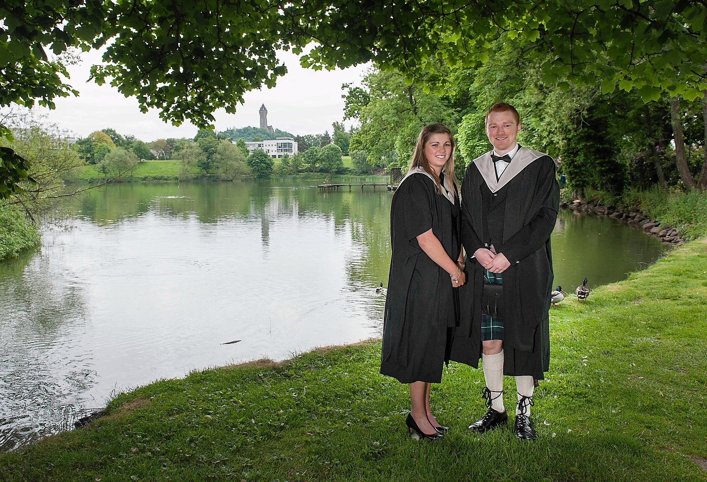 John and Hannah McCook graduating from the same Degree at Stirling University