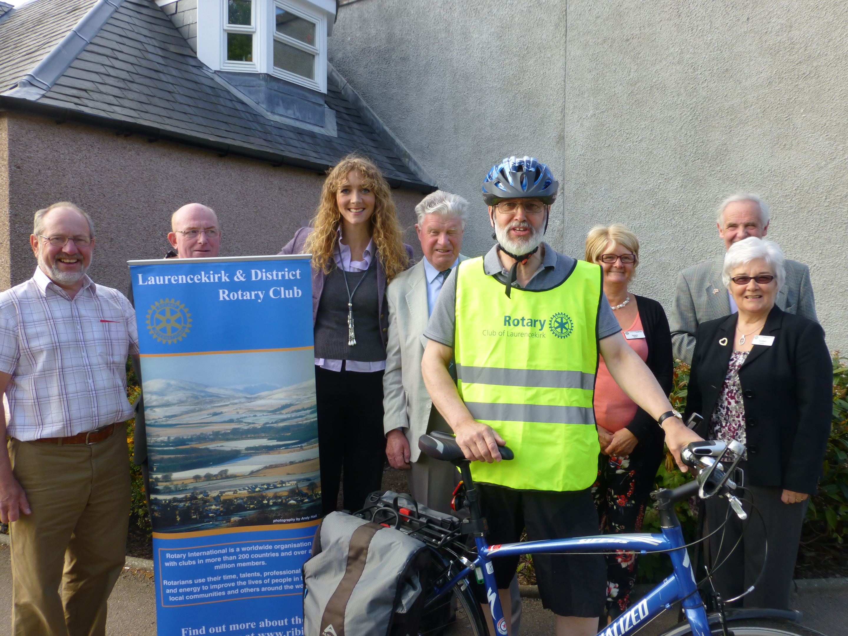 Mike Robson, president of the Laurencekirk Rotary Club, is gearing up for the Rotary Cycle