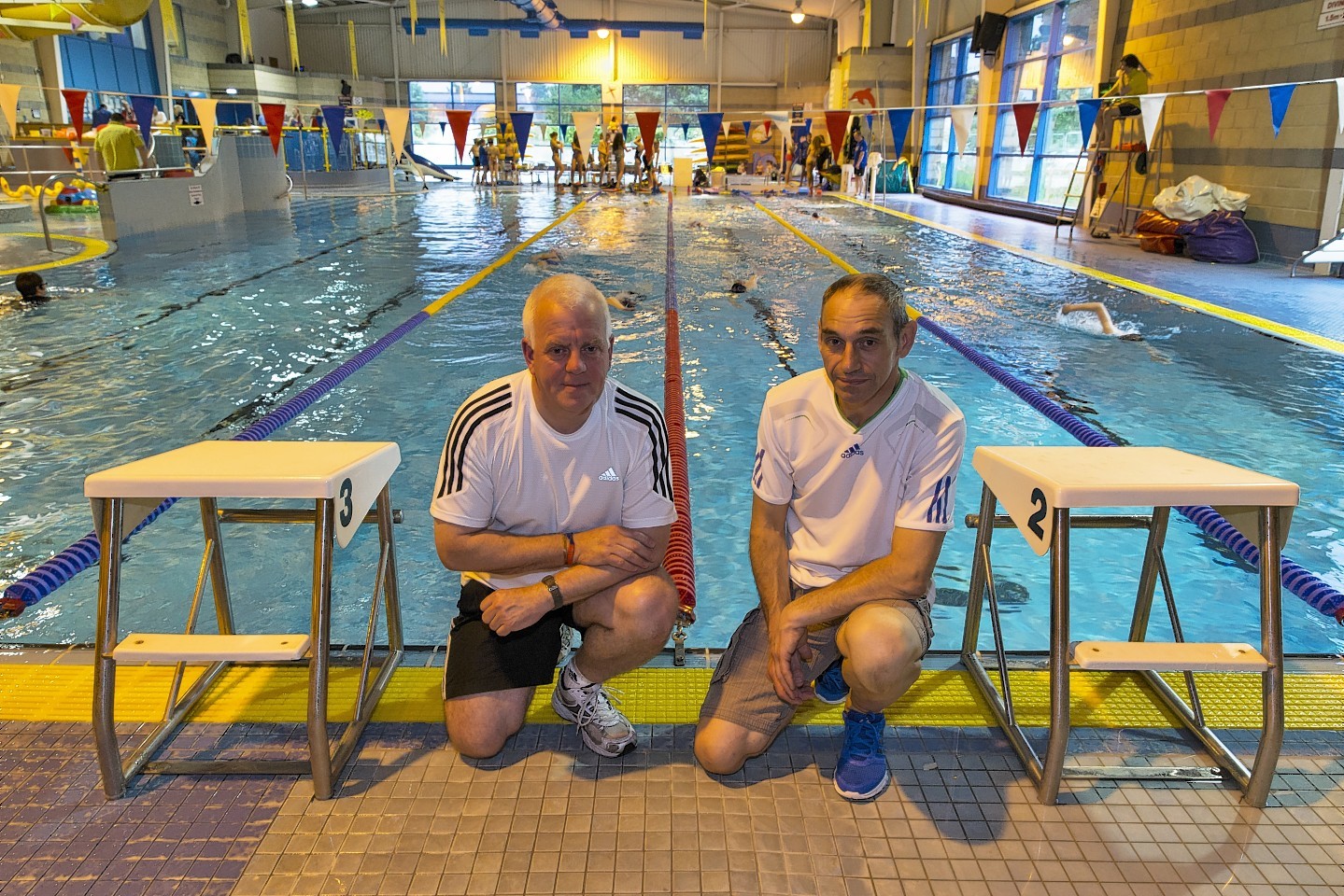 Elgin Swimming Club assistant coach Andy Northover and head coach Andy Summers