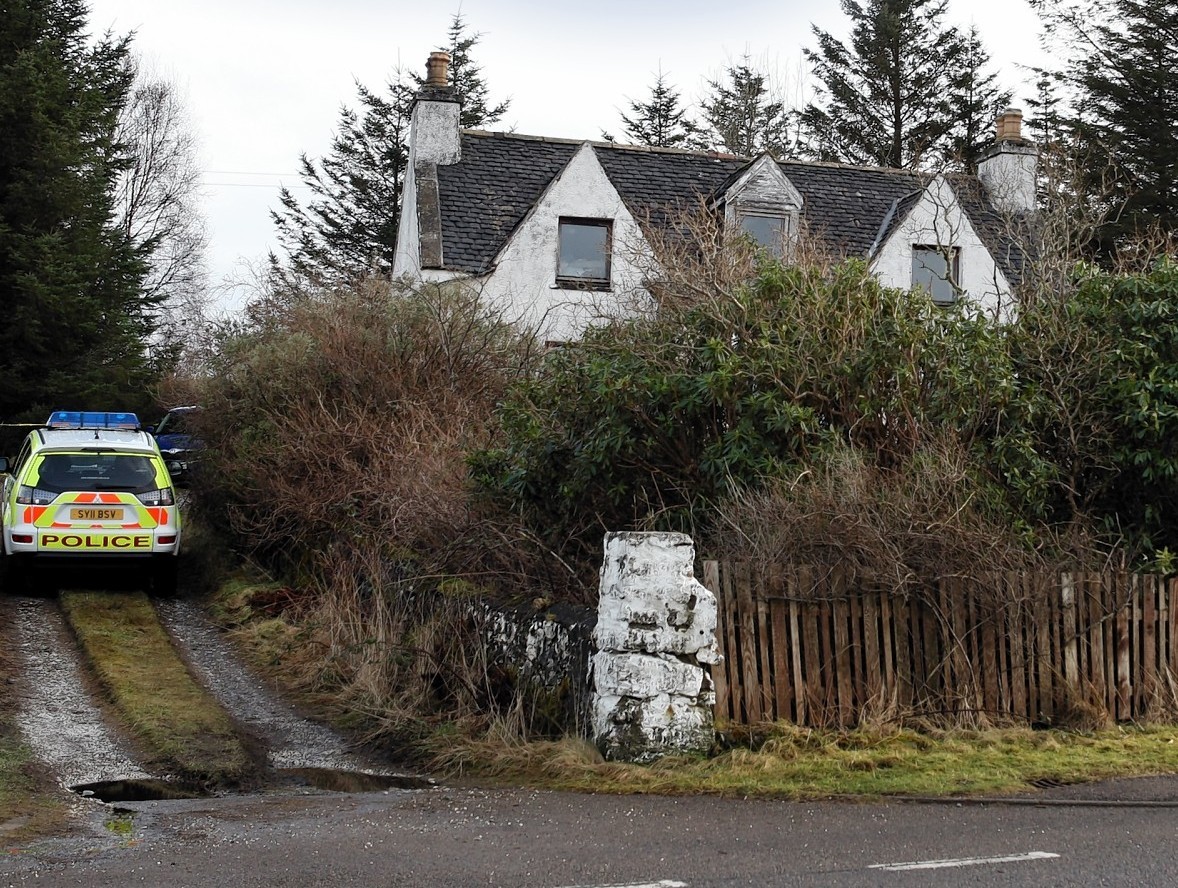 The house in Breakish on the Isle of Skye, where the body of Norman Bruce was discovered.