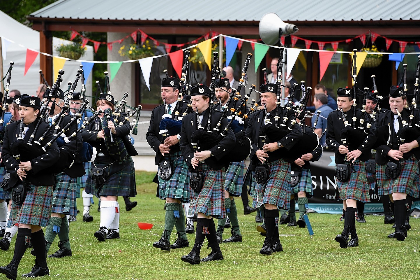 The annual Oldmeldrum sports day at oldmeldrum. In the picture is Craig Sinclair, Banchory, preparing for the shot putt