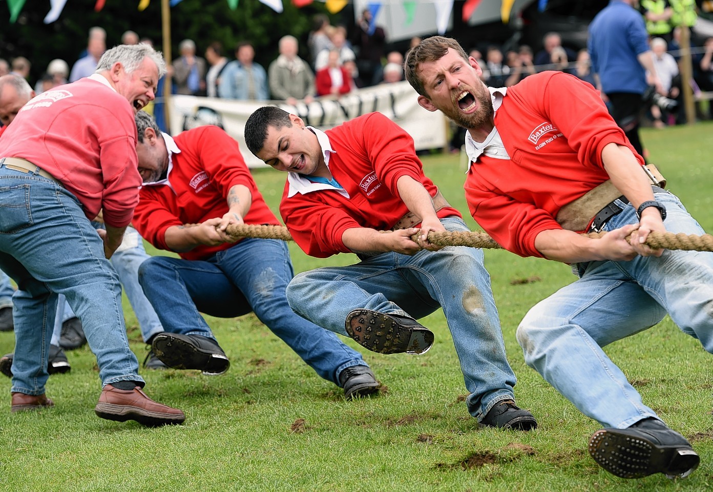 The annual Oldmeldrum sports day at oldmeldrum. In the picture is Craig Sinclair, Banchory, preparing for the shot putt