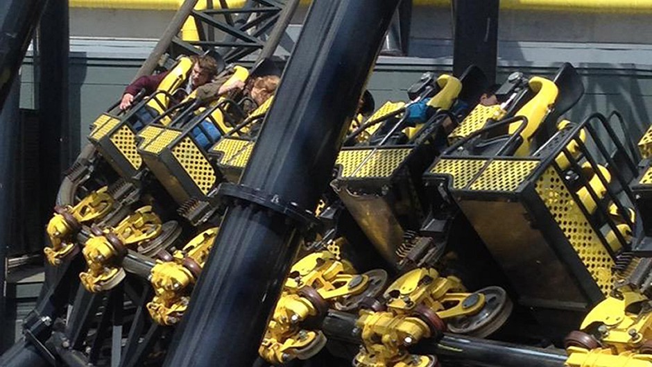 Four people were seriously injured after two carriages collided on Alton Towers rollercoaster The Smiler (@_ben_jamming/PA)