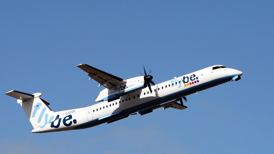 The Flybe flight was forced to turn back on itself after the emergency