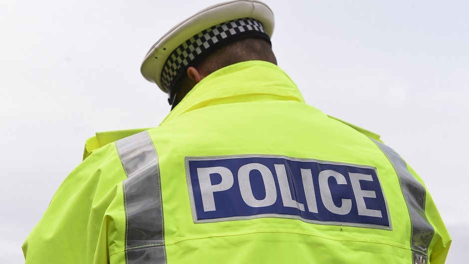 Police are hunting for a gang of youths who stole a fire extinguisher from a holiday park in Nairn