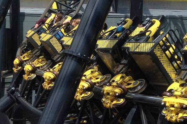People stuck on the Alton Towers rollercoaster ride