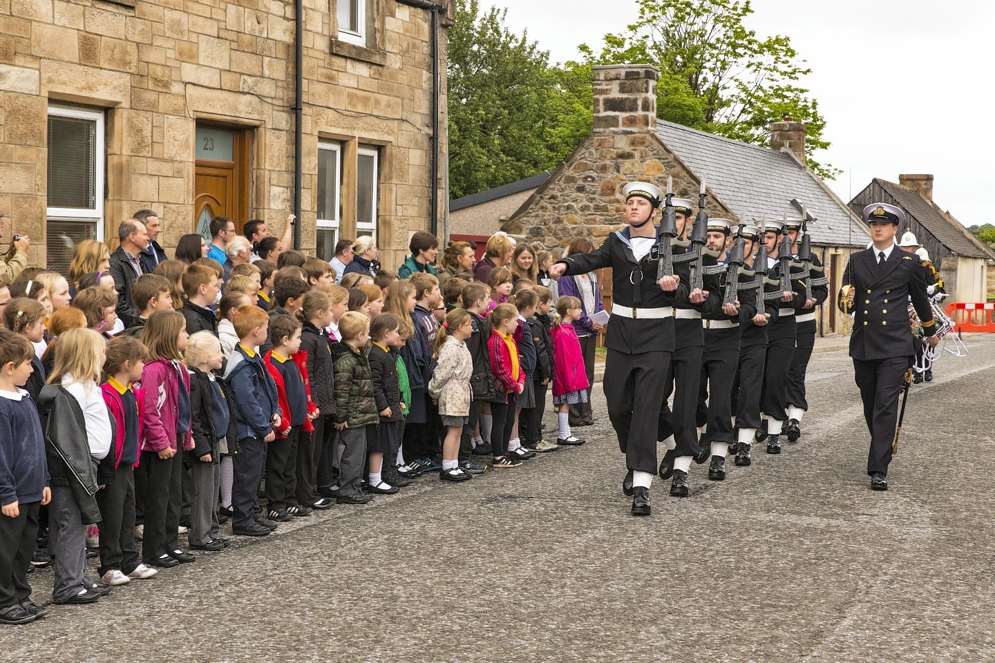 Rothes residents gathered to celebrate Admiral Sir Martin Dunbar-Nasmith's efforts 100 years on.