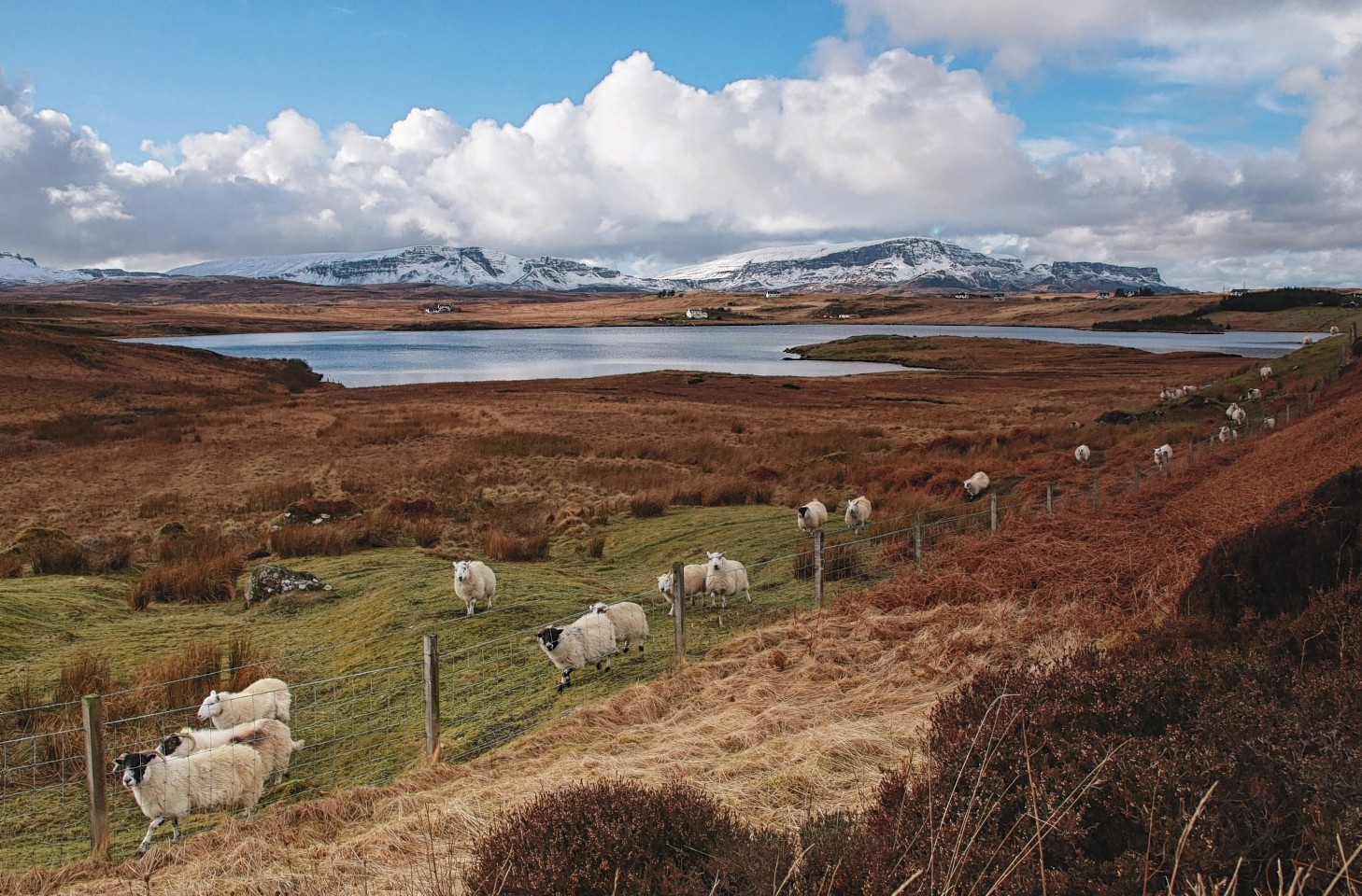 Scenic landscape of Staffin, on the Isle of Skye