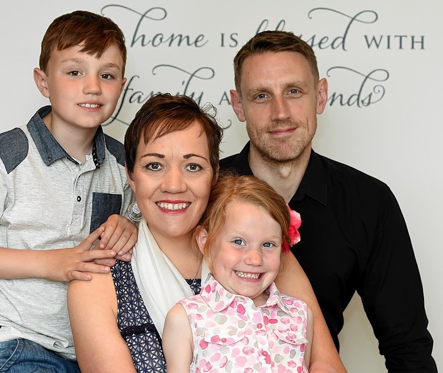 Suzanne Davies with her husband Owen and children Max and Lauren