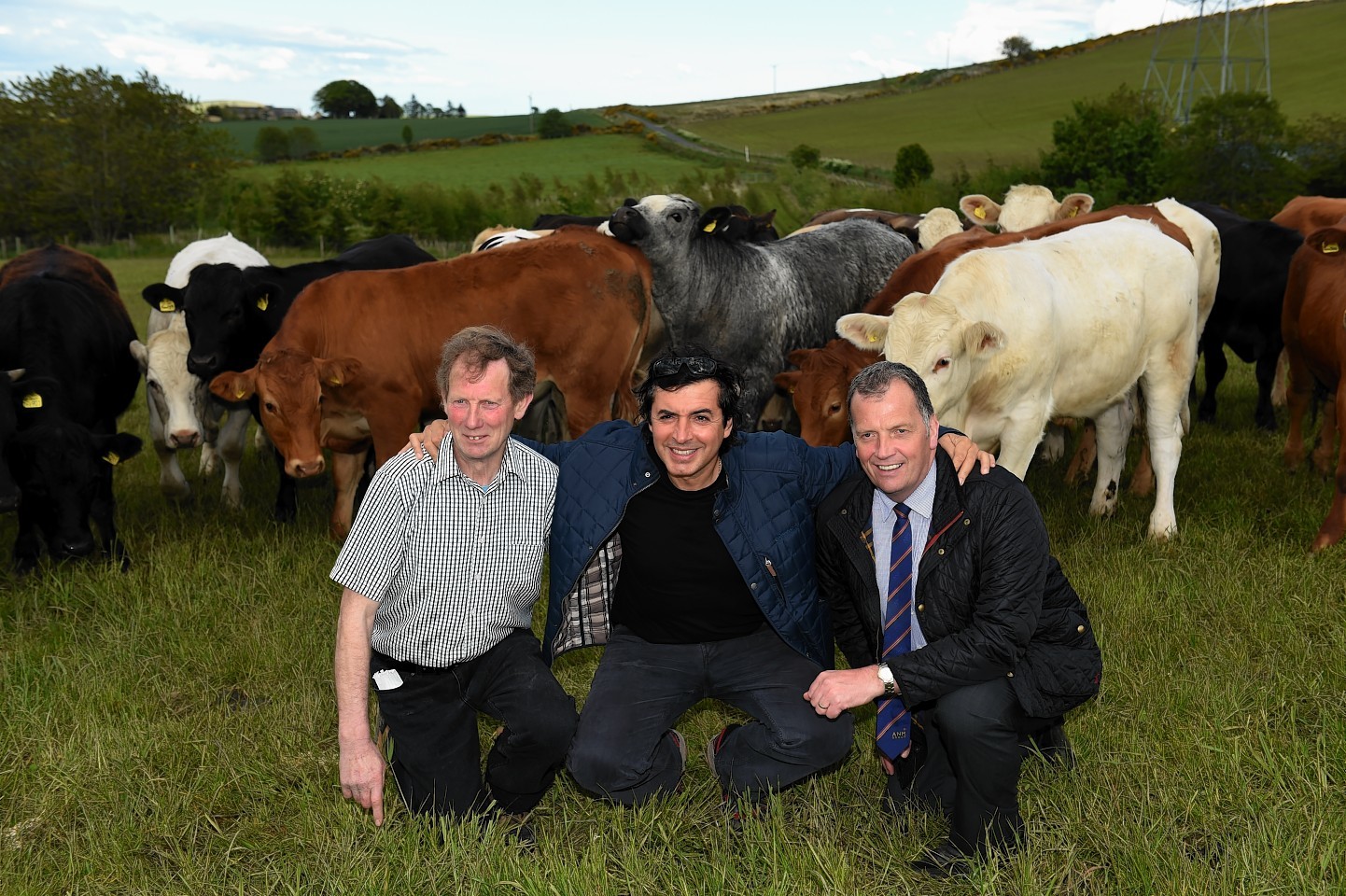 Jean Christophe Novelli visited J Ingram & Son, Boghead Farm,  beef farm ahead of Taste of Grampian.