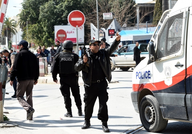 Tunisian security forces after gunmen attacked  Bardo Museum in March