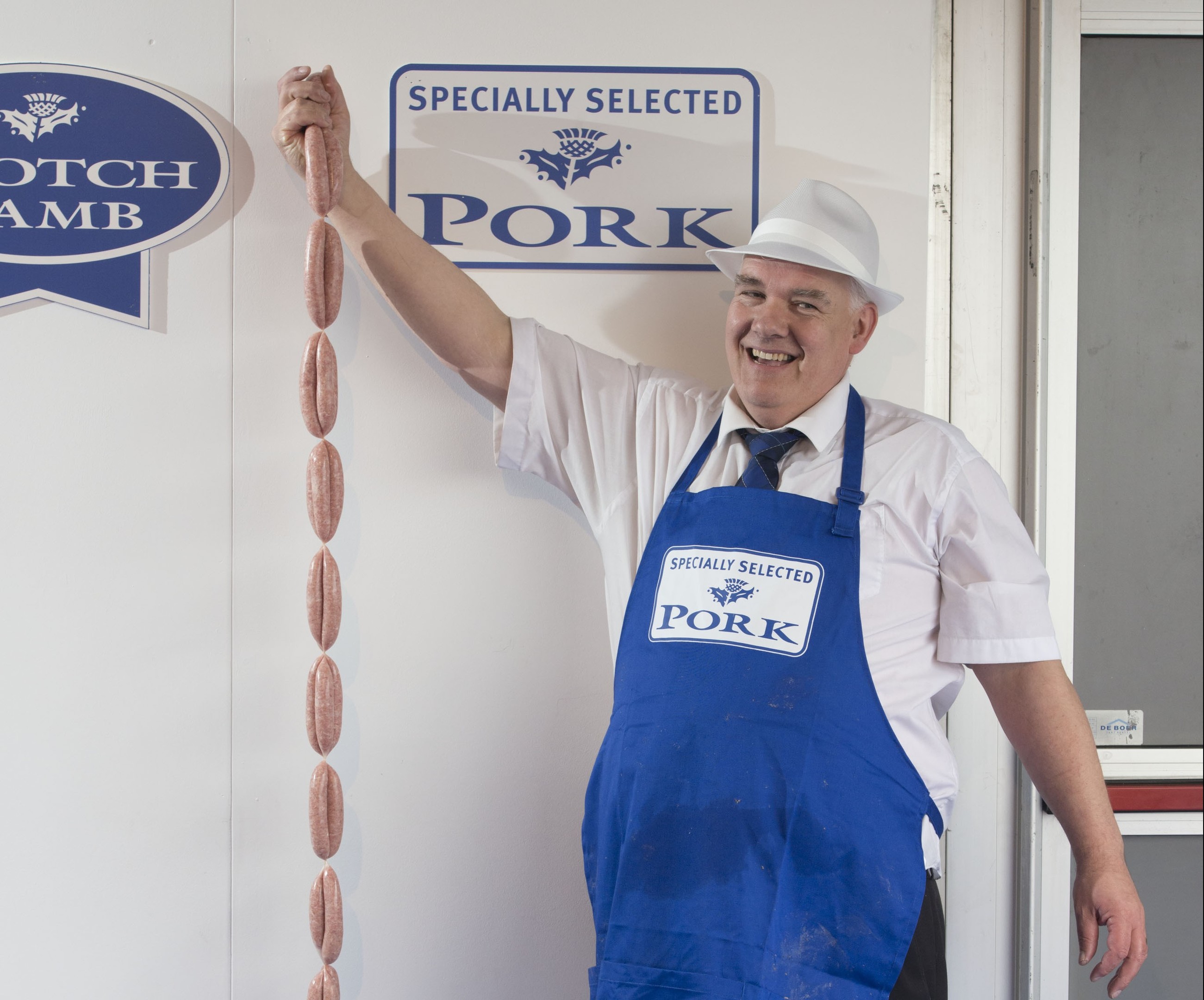 World record breaker butcher Ally Paul from Culluden
