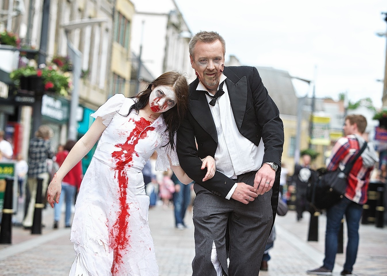 Costumed "zombies" in Inverness in 2015