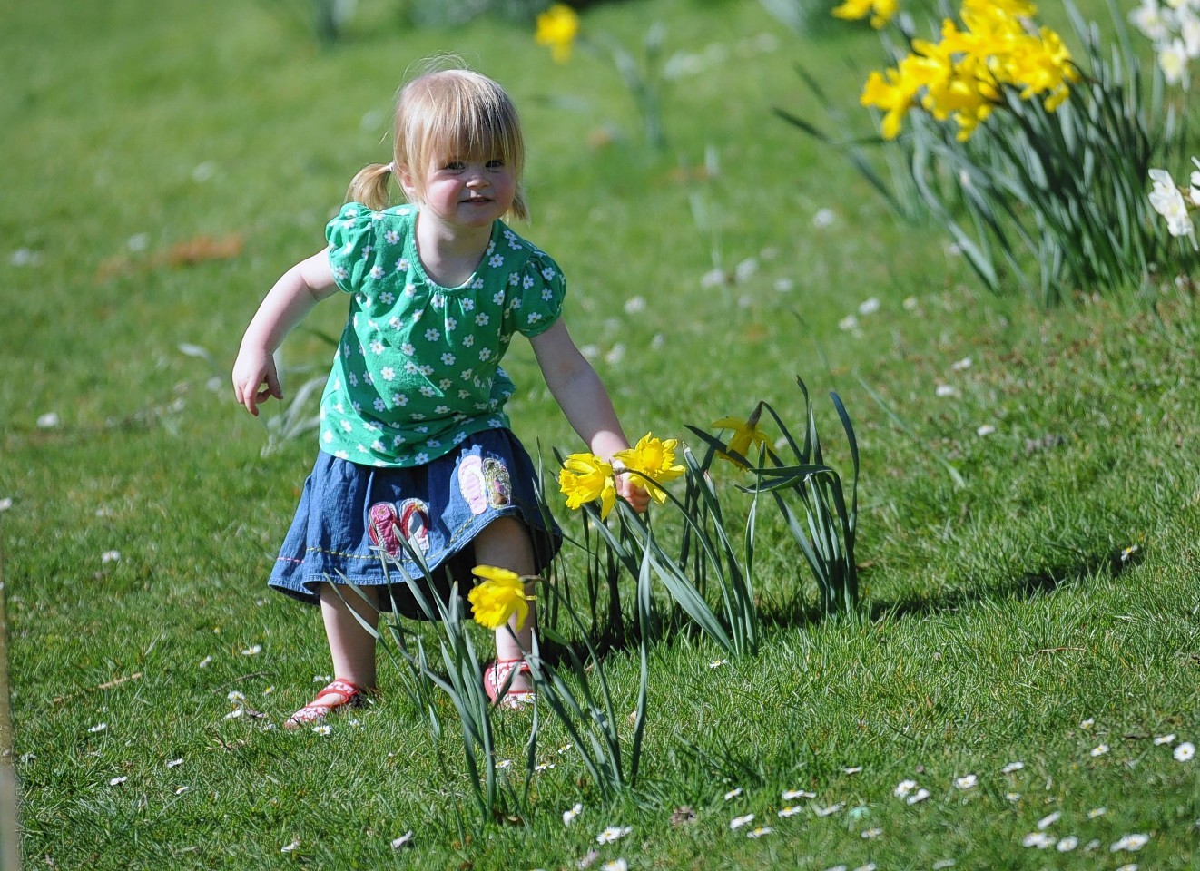 Little Charlotte Robertson, aged 2 years-old enjoying the weather in 2012 