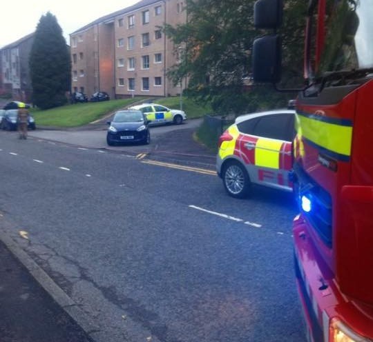 Emergency services at Jack Salter's flat in Fort William