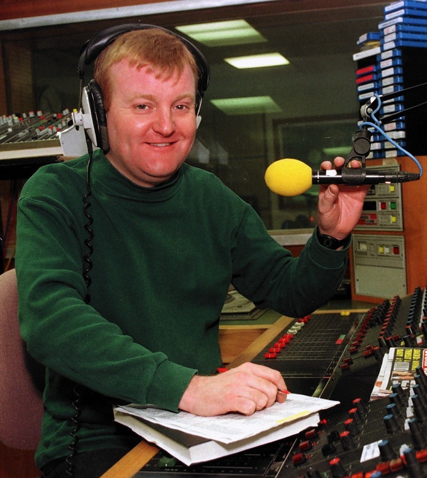 CHARLES KENNEDY IN THE RADIO STUDIO IN THE 1990'S..PIC PETER JOLLY