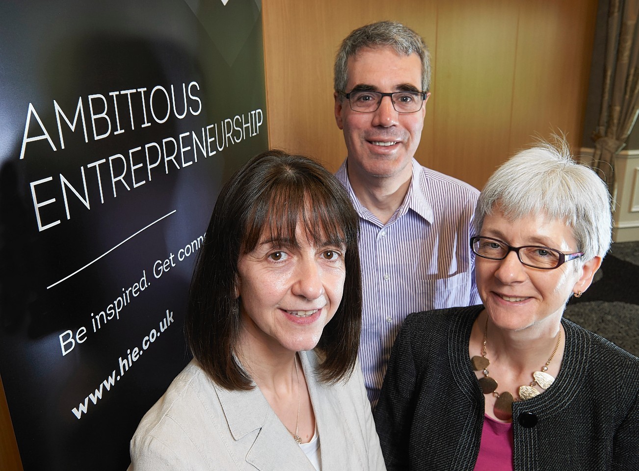 Bill Aulet with  Donna Chisholm HIE (left) and Eleanor Mitchell SE.