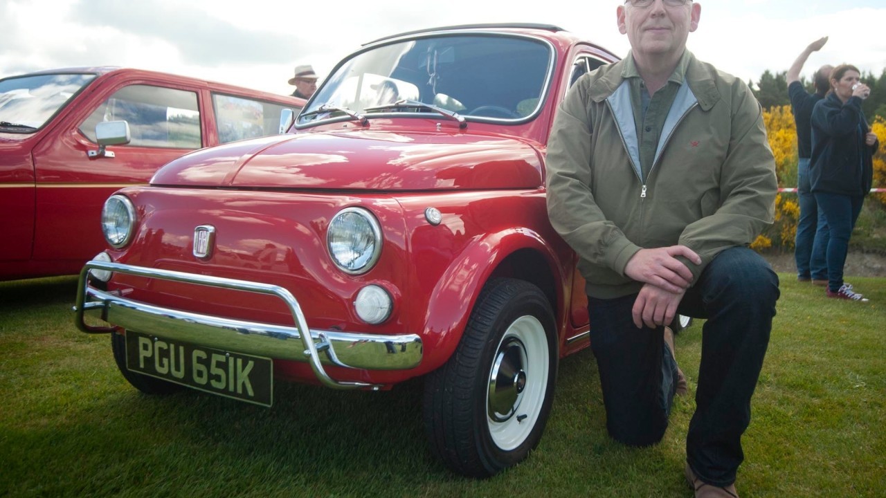 Graham Oldroyd with his 1971 Fiat 500 Lusso