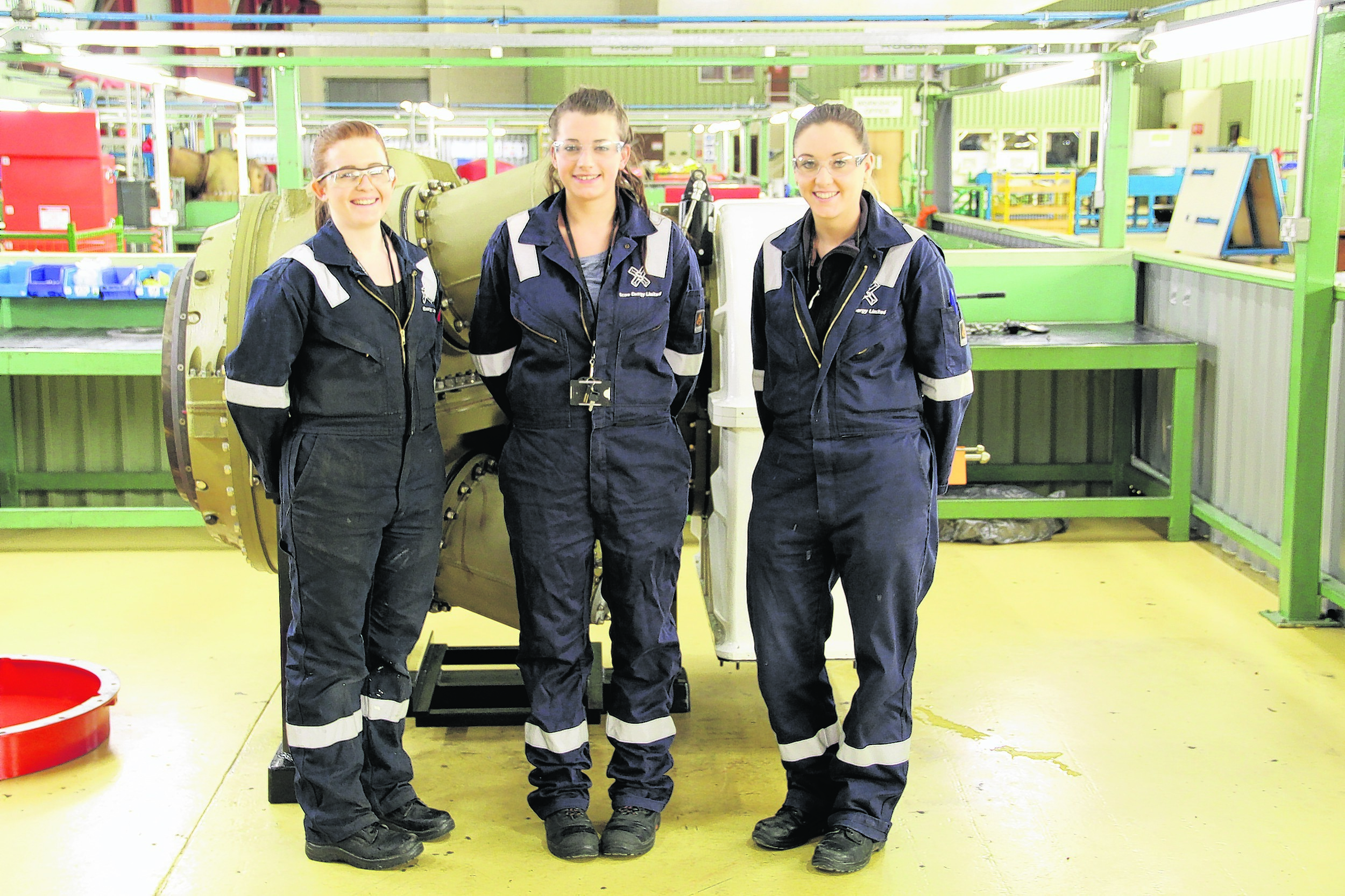 From left: apprentices Emma, Christine and Laura