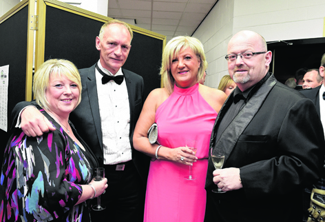 Susan Watts, Jim Leighton, Diane Leighton and Martyn Watts at the Trades Awards 2015