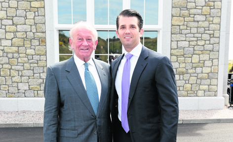 Stewart Spence and Donald Trump jun
at the official opening of the new clubhouse at Trump International Golf Links
